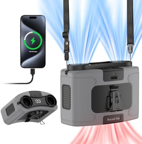 Socool Dual-Motor Waist Fan — Gray